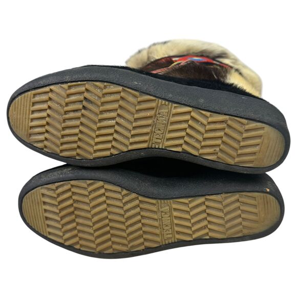 Tecnica Italy Goat Fur Aztec Platform Multi Texture Boots Size IT 40 US 8.5 - Picture 9 of 10